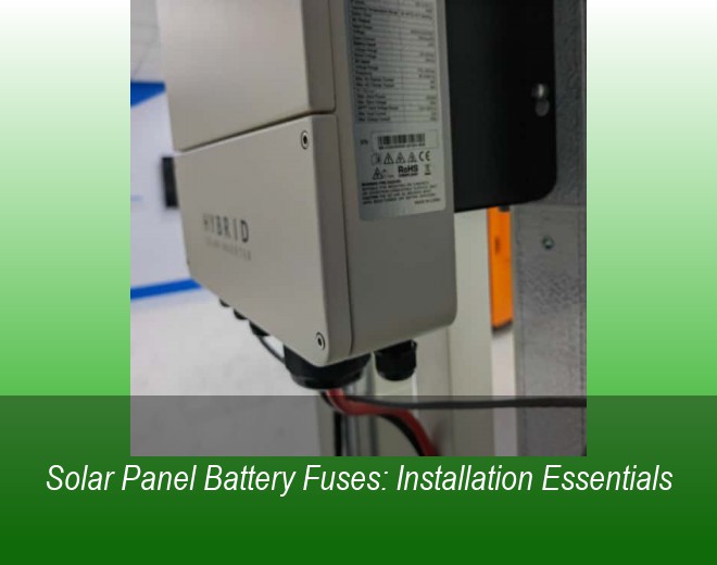Solar Panel Battery Fuses: Installation Essentials